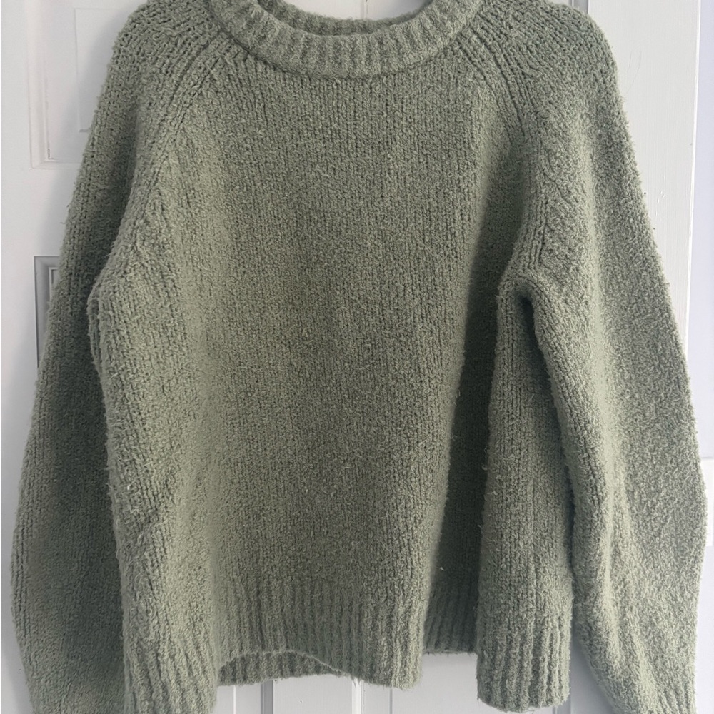 Banana Republic Green Sherpa Sweater